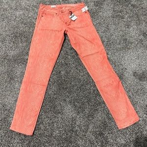 Gap 1969 always skinny coral jeans 29t NWT